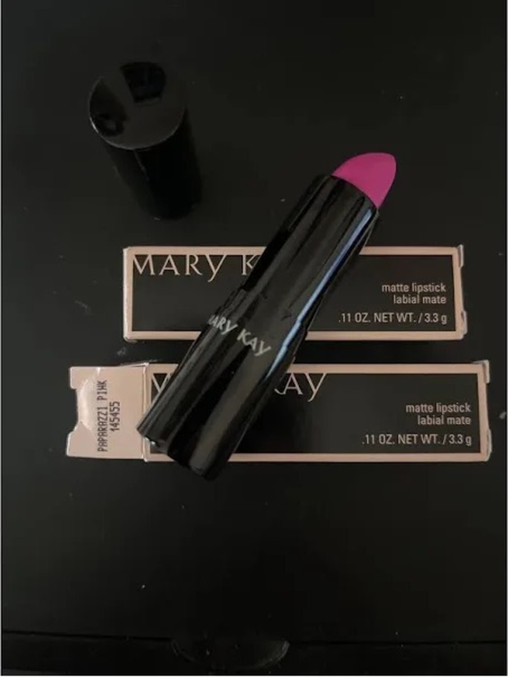 Mary Kay Matte Lipstick PAPARAZZI PINK Limited Edition NIB # 145455 lot of 2